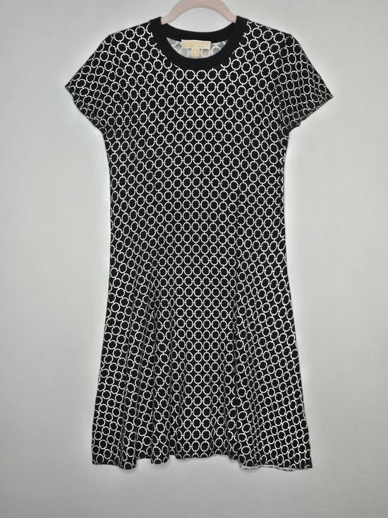 Michael Kors Dresses & Skirts - Michael Kors Black and White Short-Sleeve Fit-and-Flare Dress
